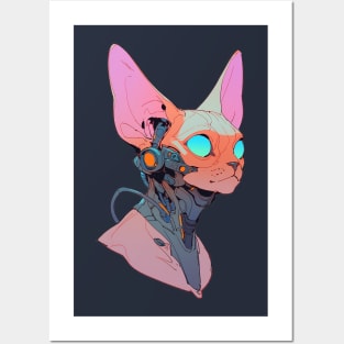 Cyberpunk Cat Posters and Art